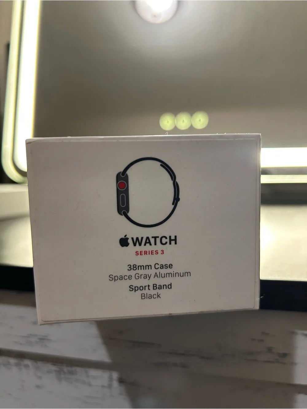 Apple Watch Series 3 Space Gray Aluminum with Black Sport Band - 38mm